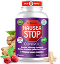 Dr. Barton’s Nausea Stop - Natural Ginger, Non-Drowsy Nausea Relief Pills for Adults & Kids, Anti Nausea, Upset Stomach, Morning Sickness & Pregnancy Nausea - Travel Essentials - 80 Capsules (1 Pack)