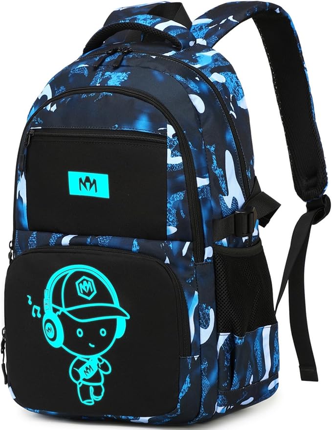 Bluboon Kids Backpack Boys Camo Bookbag Teens Elementary School Bag Daypack Travel Back Pack Middle school (Camo-boy)
