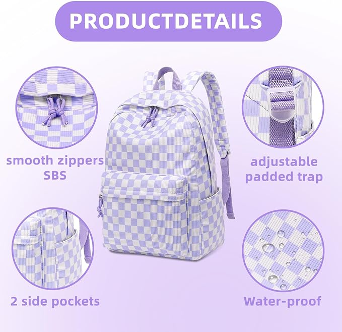 LEDAOU Backpack for Girls School Bag Kids Bookbag Teen Backpack Set Daypack with Lunch Bag and Pencil Case | Kids, Bookbag, Daypack, with Lunch Bag, and Pencil Case