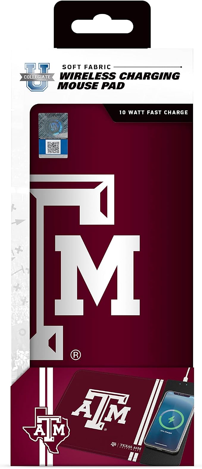 SOAR NCAA Unisex Cell Phone Wireless Charging Mouse Pad