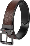 Tommy Hilfiger Men's Reversible Leather Belt, 2‑in‑1 Design for Dress Or Casual Wear