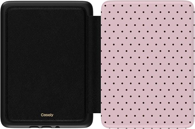 Casely Kindle Case | On the Dot | Pink Polka Dot | Compatible with 7” Kindle Colorsoft and 7” Kindle Paperwhite (12th Gen 2024 Models)