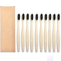 Manual Toothbrush 10PCS Colorful Toothbrush Set Soft Bristle Teeth Whitening Toothbrushes Soft Care Toothbrush(10PCS Black Color)