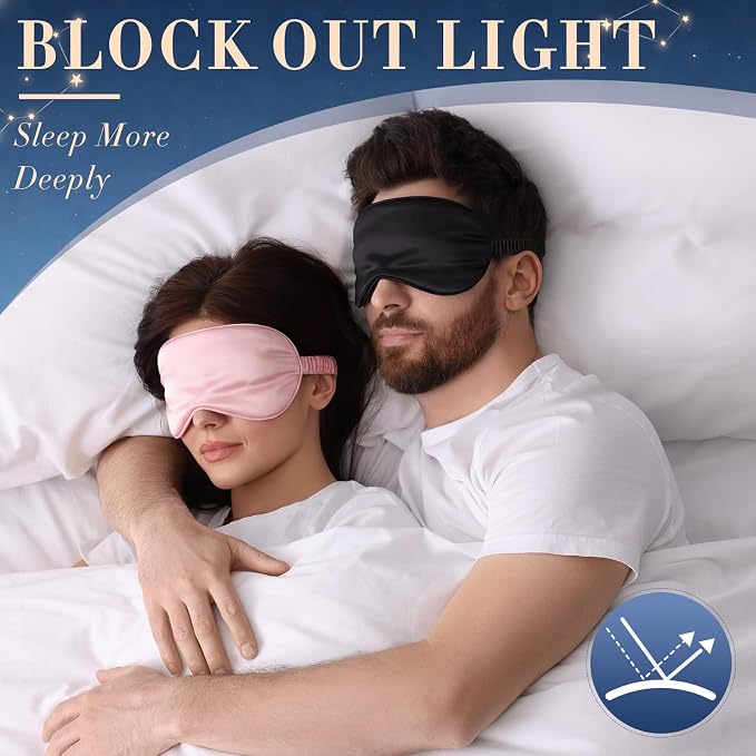 Cuffbow 36 Pcs Silk Sleep Eye Masks Bulk Satin Eye Cover Blindfold Eyeshade with Adjustable Elastic Strap for Women Men Sleeping Travel Wedding Gift(Green, Pink, Gray, Black)