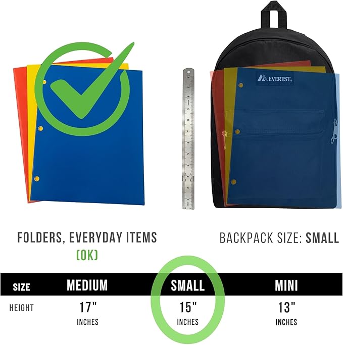 Everest Basic Backpack, Hot Pink, One Size
