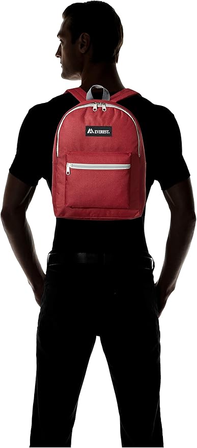 Everest Basic Backpack, Burgundy, One Size