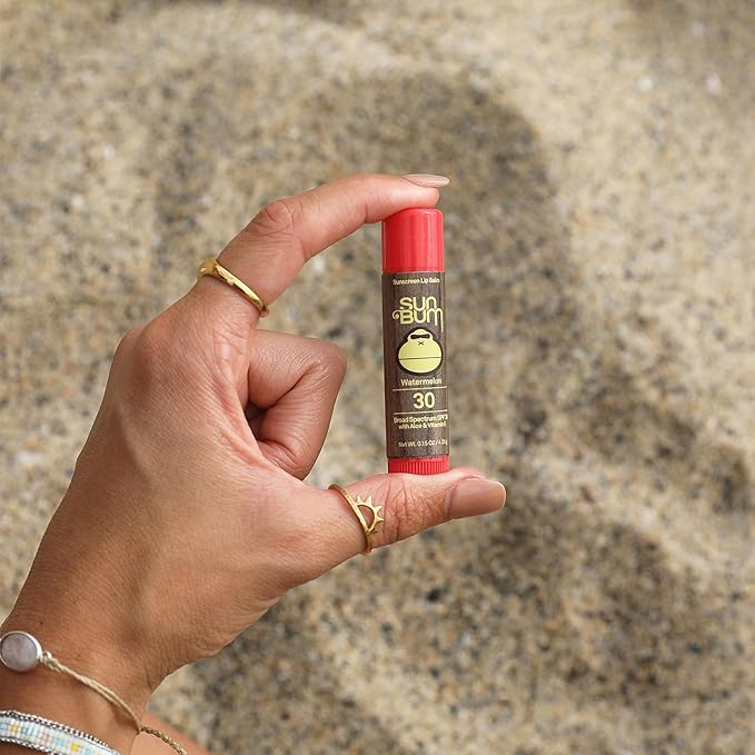 Sun Bum SPF 30 Sunscreen Lip Balm | Vegan and Cruelty Free Broad Spectrum UVA/UVB Lip Care with Aloe and Vitamin E for Moisturized Lips | Watermelon Flavor |.15 oz