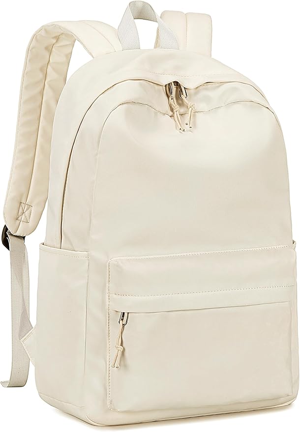 LOIDOU Backpack for Girls School Backpacks Bookbags for Elementary Middle School Women Laptop Backpacks (Beige, L-17)