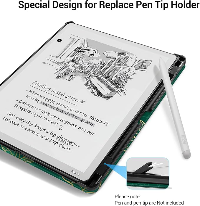 CoBak Case for 11" Kindle Scribe 3rd Generation 2025, Kindle Scribe Colorsoft - All New PU Leather Cover with Auto Sleep Wake, Pen Holder for Scribe 11" 2025 Released