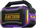 ANCOON Speakers Bluetooth Wireless: 80W(Peak) Loud Speaker with Bass, 20H Playtime, IPX6 Waterproof, Large Jobsite Speakers for Work, Outdoor, Workshop, Garage, Portable Speaker with TWS (Purple)