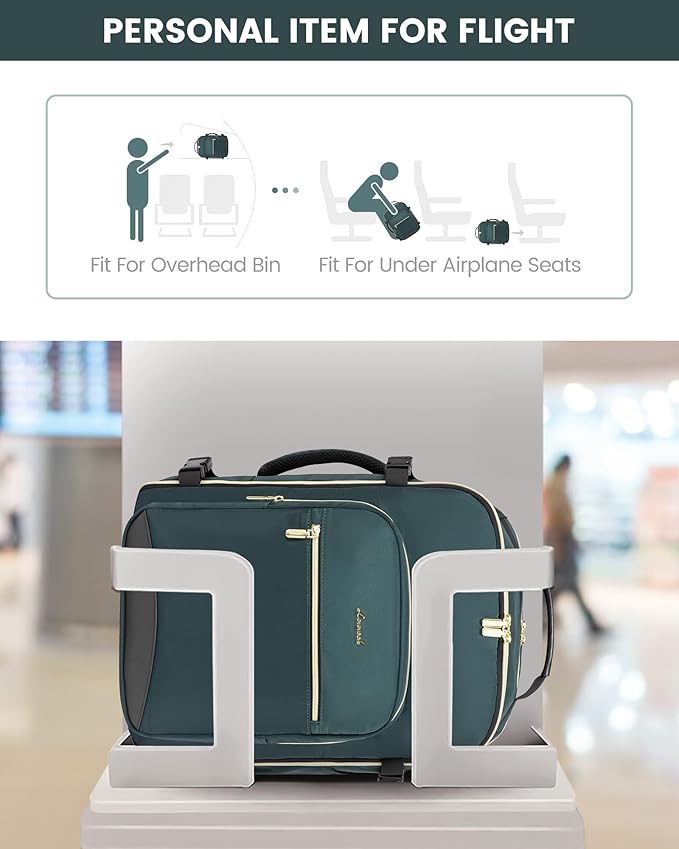 LOVEVOOK 40L Travel Backpack Flight Approved Carry on Backpack,3 Packing Cubes,Waterproof Personal Item Travel Bag,TSA Carry on Luggage Suitcase Travel Essentials,Gifts for Women & Men,fits 17" Laptop