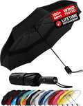 Repel Windproof Travel Umbrella - Compact & Withstands Winds up to 100MPH , Strongest Premium Auto Folding Umbrella for Rain and Sun - Durable, Light & Portable for Women & Men , Fits Backpack & Cars