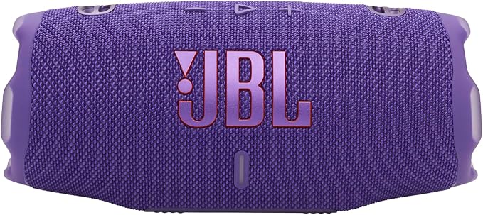 JBL Charge 6 - Portable Waterproof & Drop-Proof Bluetooth Speaker, Bold JBL Pro Sound with AI Boost, 28Hrs of Playtime, Built-in Powerbank & Comes with a Sturdy/Removable Carrying Strap (Purple)