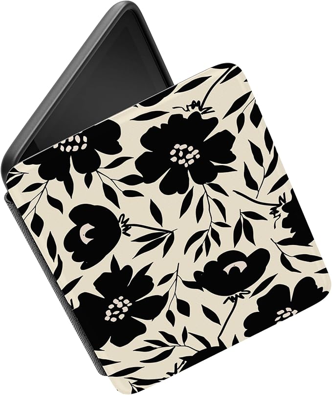 Casely Kindle Case | Dark Fantasy | Contrast Floral | Compatible with 7" Kindle Colorsoft and 7" Kindle Paperwhite (12th Gen 2024)