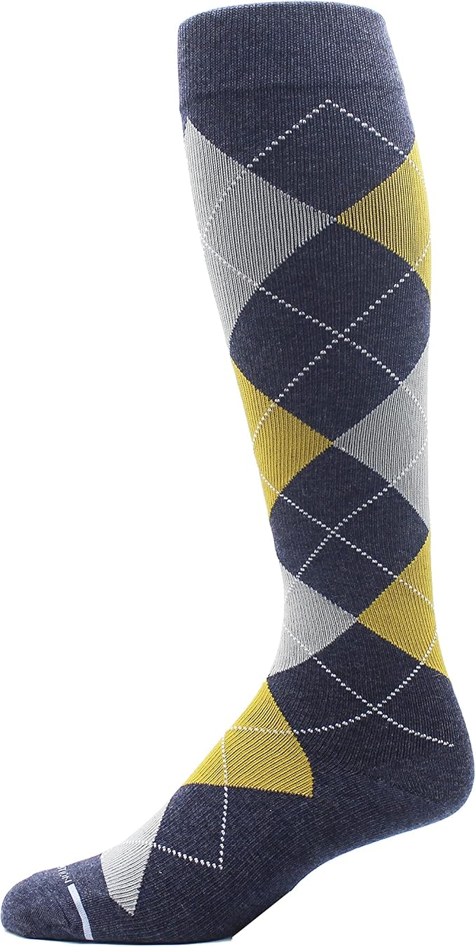Dr. Motion 4 Pairs Men's Athletic Traveler Graduated Compression Knee High Socks