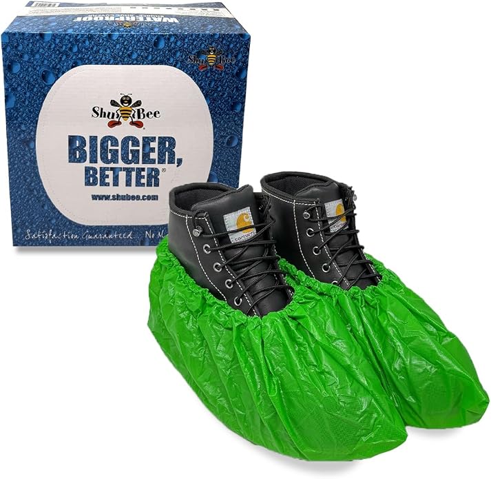 ShuBee Waterproof Shoe & Boot Covers Slip-Resistant Disposable for Plumbing Construction Floor Protection - 40 Pair