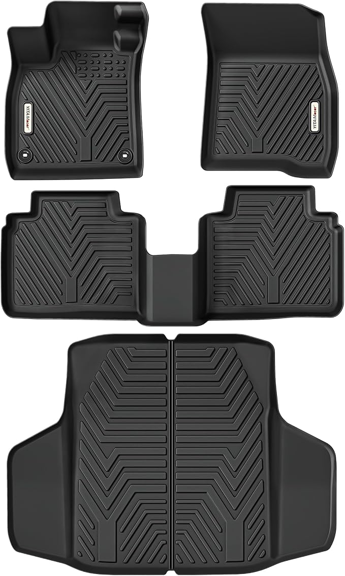 YITAMOTOR Floor Mats & Trunk Mat Fit for Honda Accord 2026 2025 2024 2023 (Gasoline & Hybrid), All Weather TPE Floor Liner Custom Fit for Accord Accessories, 1st, 2nd Row and Cargo Liners, Black