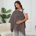 Muslin Nursing Cover for Baby Breastfeeding, Breathable 100% Cotton Breastfeeding Cover with Rigid Hoop for Mother Nursing Apron (Cocoa)