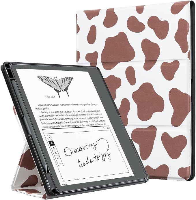 CoBak Stand Case for Kindle Scribe - Premium Folio Leather Cover with Pen Holder, Auto Sleep/Wake - Compatible with 10.2 Inch Kindle Scribe (2022/2024 Release)