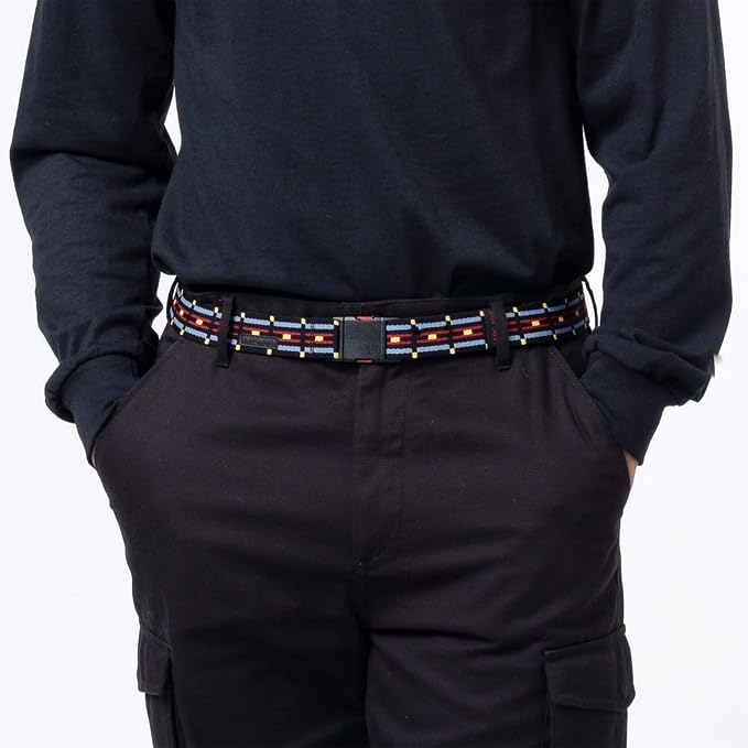 Arcade Belts A2 Slim Adventure Belt: Heavy Duty Stretch, Metal Free Buckle