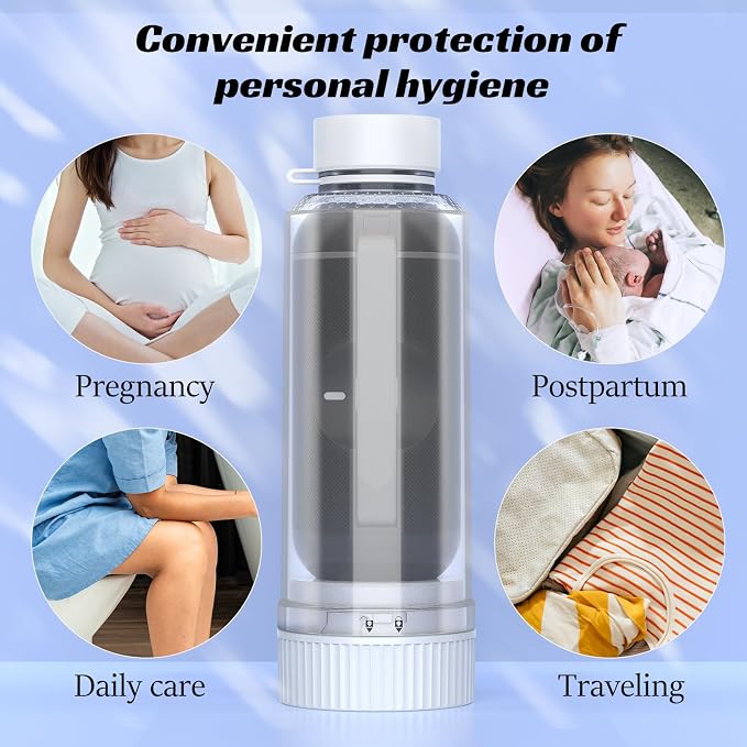 Portable Bidet for Travel, VITCOCO Waterproof Electric Travel Bidet Sprayer,Rechargeable High Pressure Handheld Bidets for Personal Hygiene Cleaning,White