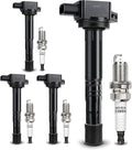 UF311 Ignition Coil & 9807B-561BW Double Iridium Spark Plug For Honda 03-07 Accord,02-11 Civic,02-09 CR-V,03-11 Element,04-05 S2000/06-11 Acura CSX,02-06 Acura RSX Replaces#C1382 UF583 5C1382