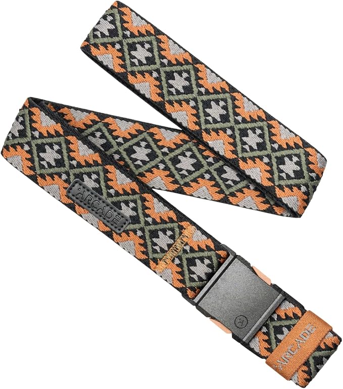Arcade Belts A2 Slim Adventure Belt: Heavy Duty Stretch, Metal Free Buckle