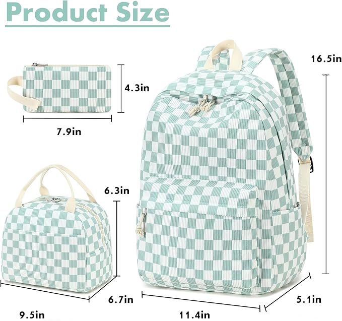 Bluboon School Backpack for Teen Girls Bookbags Elementary High School Corduroy Laptop Bags Women Travel Daypacks