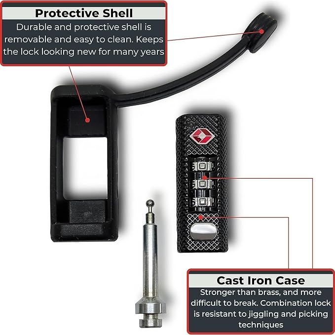 Cedar Mill Fine Firearms TSA Approved Gun Case Lock – Durable, Cut-Resistant Security TSA Locks for Gun, Pistol, Revolver Case or Firearms – Child-Safe Trigger Locks for Rifles and Shotguns
