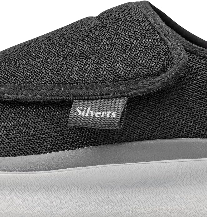 Silverts Women’s Adaptive Clothing Comfort Shoes, Easy Closure Adjustable Wide Fit Footwear for Elderly, Nursing Home