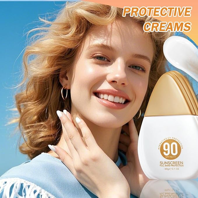 Face Sunscreen Cream SPF 50+,Moisturizing Sunscreen for Face,Long Lasting Refreshing Tinted Facial Moisturizer Sunblock for Women Men,Non-greasy Travel Size Facial Sun Screen Lotion R