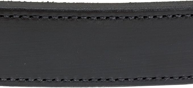 Hidden Money Pocket Travel Leather Belt (Size 54, Black)