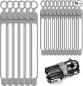 Silicone Cable Ties Cord Organizer for Cable Management, 16PCS 4.2" and 7.1" Reusable Cable Organizer Electronic Accessories for Home, Office, Kitchen, School, Travel (Grey)