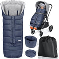 Orzbow Stroller Footmuff Universal - Weather-Proof Bunting Bag for Toddler, Warm Fleece Sleeping Bag for Cold Weather, Easily Attaches to Most Strollers, Baby Boys Girls Winter Essentials, Blue
