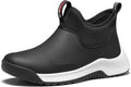 HISEA Women's Ankle Rain Boots, Waterproof Garden Shoes Chelsea Rain Booties, Slip-On Neoprene Working Mud Shoes, Lightweight Rubber Boots for Walking Yard Outdoors