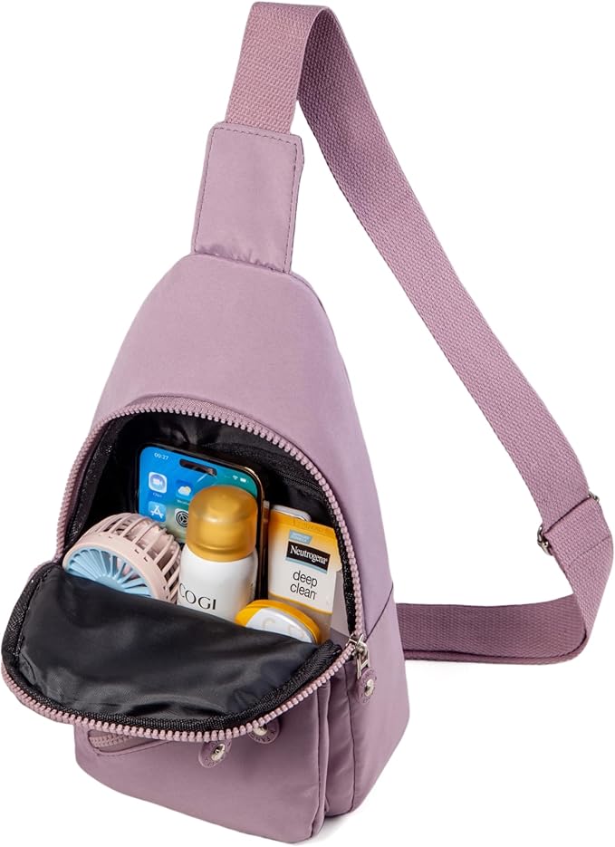 Banelu Crossbody Small Sling Backpack Sling Bag for Women, Chest Bag Daypack Fanny Packs Cross Body Bag for Hiking Traveling Outdoors