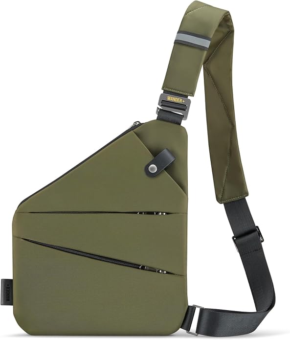 WANDER PLUS® Anti Theft Crossbody Travel Bag for Women Men, Multi-Pocket Crossbody Bag, Slim Sling Bag