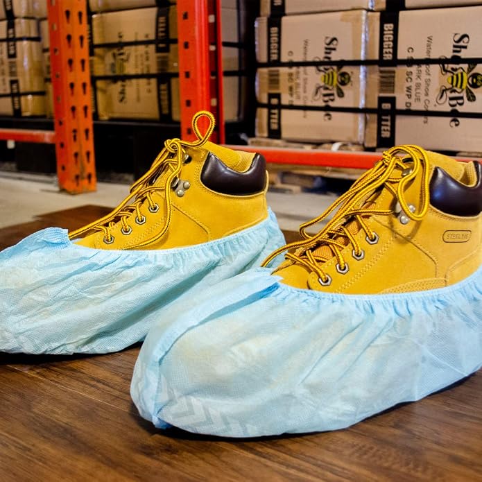 ShuBee Original Disposable, Extra-Large Boot and Shoe Covers, Thicker & Stronger, Durable Protection for Floors - 50 Pairs