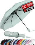 Repel Windproof Travel Umbrella - Compact & Withstands Winds up to 100MPH , Strongest Premium Auto Folding Umbrella for Rain and Sun - Durable, Light & Portable for Women & Men , Fits Backpack & Cars