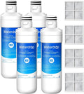 Waterdrop LT1000PC ADQ747935 Refrigerator Water Filter and Air Filter, Replacement for LG® LT1000P®, LMXS28626S, LFXS26973S, LFXS26596S, LFXS28596S, ADQ74793501, ADQ74793502 and LT120F®, 4 Combo
