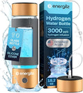 Hydrogen Water Bottle | Large 16.2 oz (480 ml) Hydrogen Water Bottle Generator 3000 ppb | Hydrogenator Machine | SPE/PEM Hydrogenated Ionizer Generator (Golden w/Gray)
