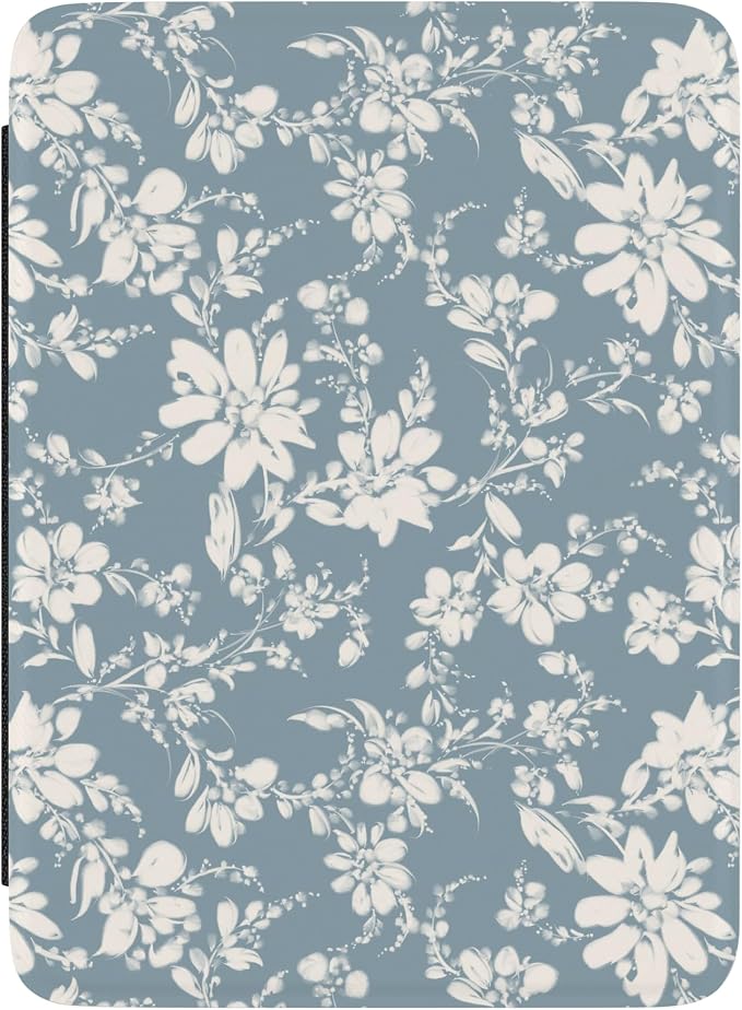 Casely Kindle Case | Afternoon Tea | Blue Floral | Compatible with 7” Kindle Colorsoft and 7” Kindle Paperwhite (12th Gen)