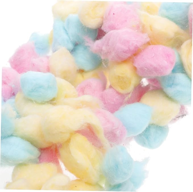 1Pack Colored Cotton Balls for Newborn Face Cleaning Soft Absorbent Cotton Balls for Makeup Removal and Crafts
