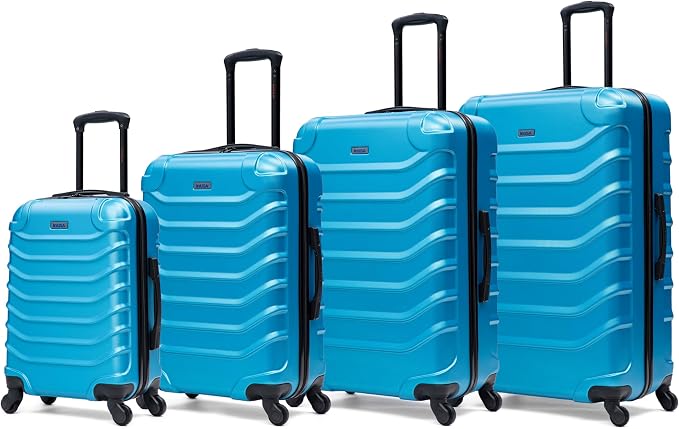 InUSA ENDURANCE Luggage with Spinner Wheels | Durable Lightweight Hardshell Suitcase, Travel Sets with Handle and Trolley | (20in, 24in, 28in, 32in) 4 Pieces Luggage Set | Teal