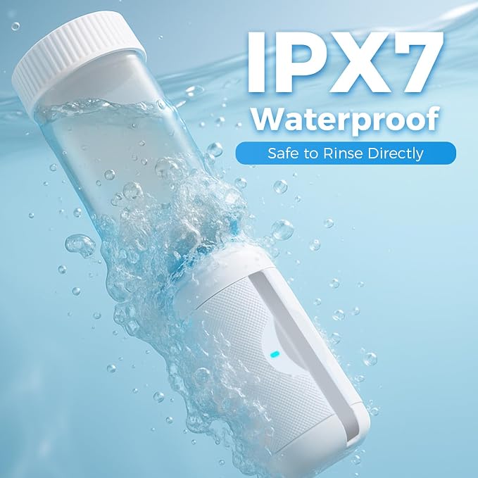 HEYAXA Portable Bidet for Travel, Rechargeable High Pressure Travel Bidet Sprayer for Women, Men, Baby and Hemorrhoid Relief, IPX7 Waterproof Peri Bottle for Postpartum Care(White)