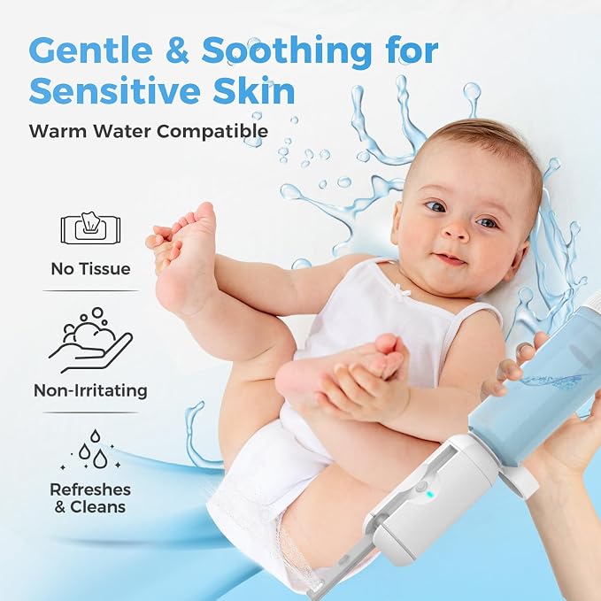 HEYAXA Portable Bidet with High Pressure , Rechargeable Travel Bidet for Men,Baby & Women, IPX7 Waterproof, Handheld Sprayer for Personal Hygiene, Baby Care, Soothing Postpartum and Hemorrhoid Relief