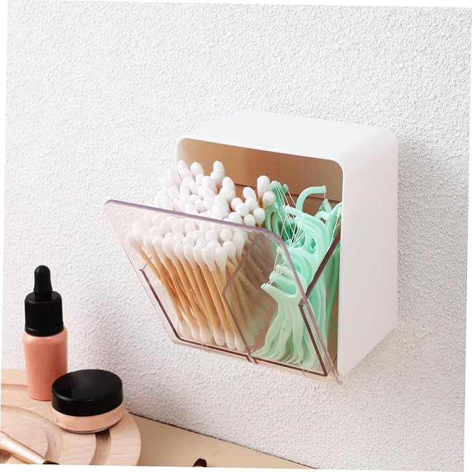 Zerodeko 5pcs Cotton Swab Holder Double Compartments for Makeup Elegant Bathroom Organizer Space-saving Design for Cotton and Swabs Versatile Storage for Home Use