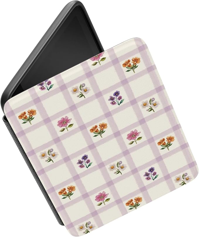 Casely Kindle Case | Meadow Check | Floral Gingham | Compatible with 7” Kindle Colorsoft and 7” Kindle Paperwhite (12th Gen 2024 Models)