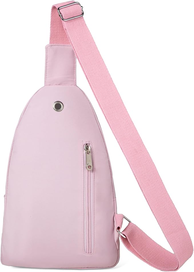 Banelu Sling Backpack Crossbody Bags for Women, Small Sling Bag Cross Body Bag for Outdoors Sports Hiking - Pink