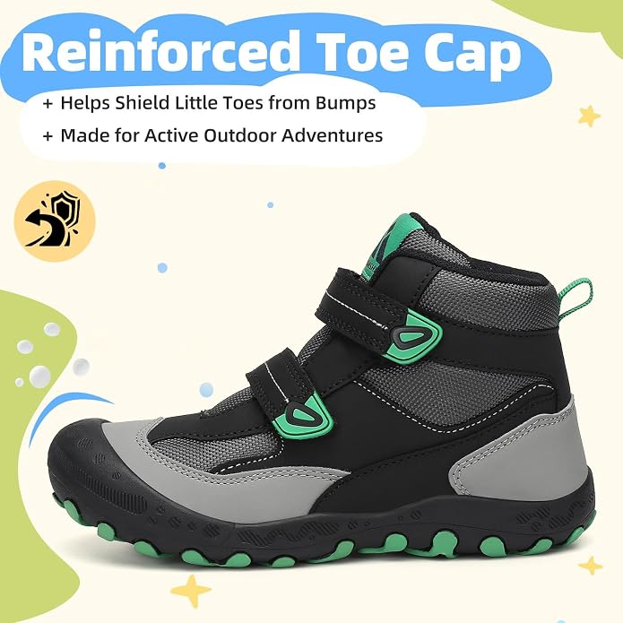 Mishansha Kids Water Resistant Hiking Boots, Boys Girls Anti Collision Anti-Skid Athletic Outdoor Adventure Trekking Shoes